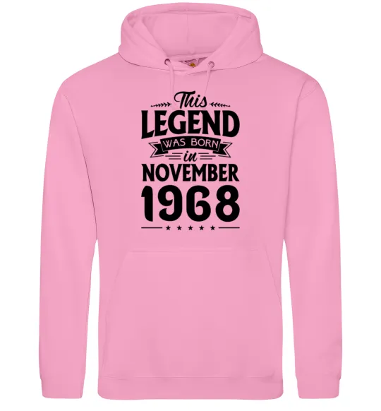 Чоловіча толстовка (худі) This Legend was born in November 1968 Рожевий фото