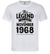 Мужская футболка This Legend was born in November 1968 Белый фото