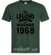 Чоловіча футболка This Legend was born in November 1968 Темно-зелений фото
