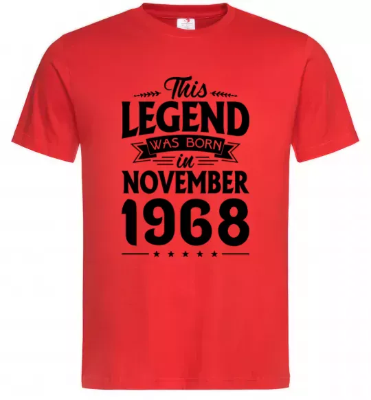 Чоловіча футболка This Legend was born in November 1968 Червоний фото