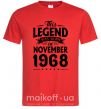 Мужская футболка This Legend was born in November 1968 Красный фото