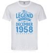 Чоловіча футболка This Legend was born in December 1958 Білий фото