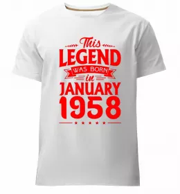 Чоловіча преміум футболка Born in sixty years ago Чорний фото