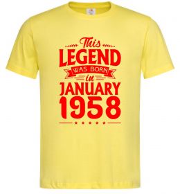 Мужская футболка This Legend was born in January 1958 Мужская футболка This Legend was born in January 1958