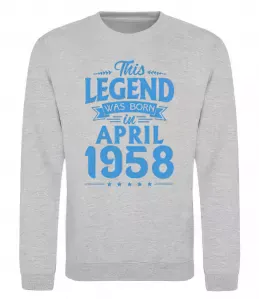 Свитшот 60 років щоб виглядати так привабливо Серый меланж фото