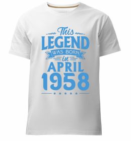 Чоловіча преміум футболка This Legend was born in April 1958