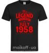 Мужская футболка This Legend was born in July 1958 Черный фото