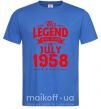 Чоловіча футболка This Legend was born in July 1958 Яскраво-синій фото
