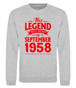 Свитшот This Legend was born in September 1958