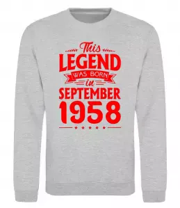 Свитшот 60 років щоб виглядати так привабливо Серый меланж фото