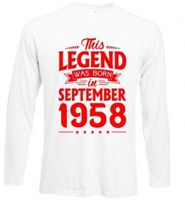 Лонгслив This Legend was born in September 1958