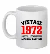 Чашка керамическая Vintage 1972 Белый фото
