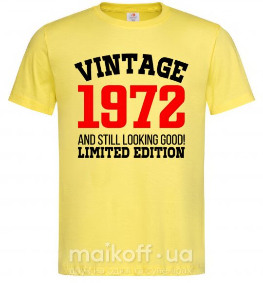 Мужская футболка Vintage 1972 Лимонный фото