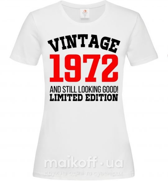 Жіноча футболка Vintage 1972 Білий фото