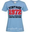 Женская футболка Vintage 1972 Голубой фото