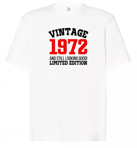 Футболка Оверсайз Vintage 1972 Білий фото