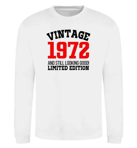 Свитшот Vintage 1972 Белый фото
