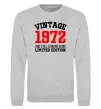 Свитшот Vintage 1972 Серый меланж фото