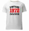 Мужская премиум футболка Vintage 1972 Белый фото
