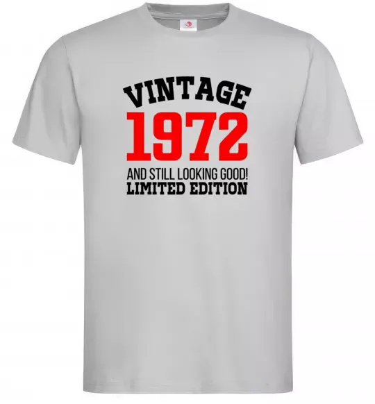 Мужская футболка Vintage 1972 Серый фото