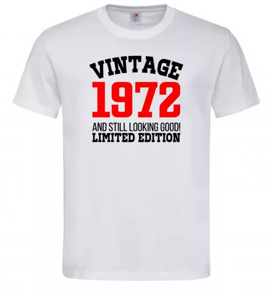Мужская футболка Vintage 1972 Белый фото