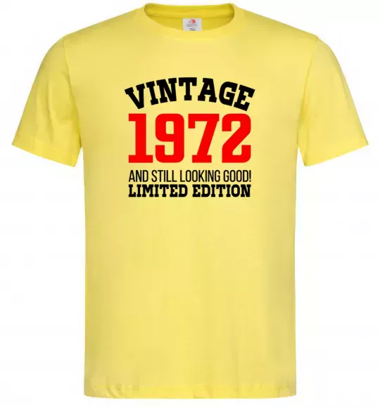 Мужская футболка Vintage 1972 Лимонный фото