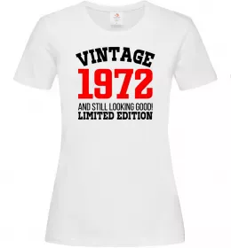 Женская футболка Vintage 1972 Белый фото