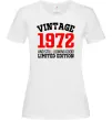 Женская футболка Vintage 1972 Белый фото