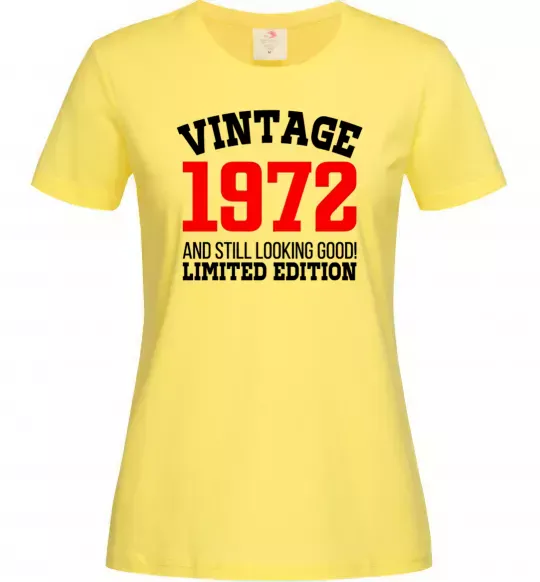 Женская футболка Vintage 1972 Лимонный фото