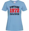 Женская футболка Vintage 1972 Голубой фото