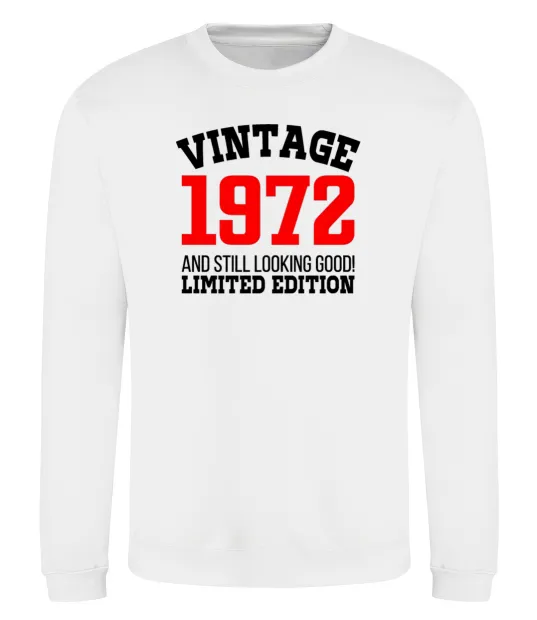 Свитшот Vintage 1972 Белый фото