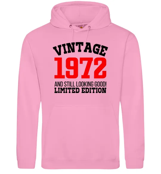 Мужская толстовка (худи) Vintage 1972 Розовый фото