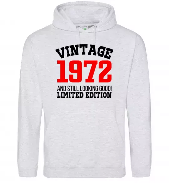 Жіноча толстовка (худі) Vintage 1972 Сірий меланж фото