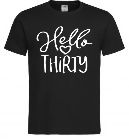 Мужская футболка Hello thirty Черный фото