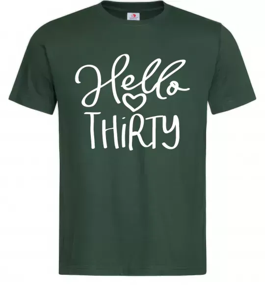 Мужская футболка Hello thirty Темно-зеленый фото