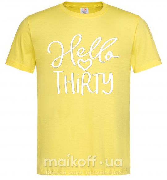 Чоловіча футболка Hello thirty Лимонний фото