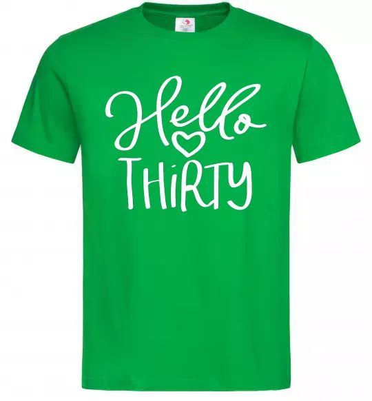Мужская футболка Hello thirty Зеленый фото