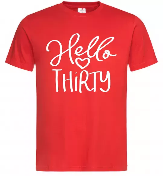 Мужская футболка Hello thirty Красный фото