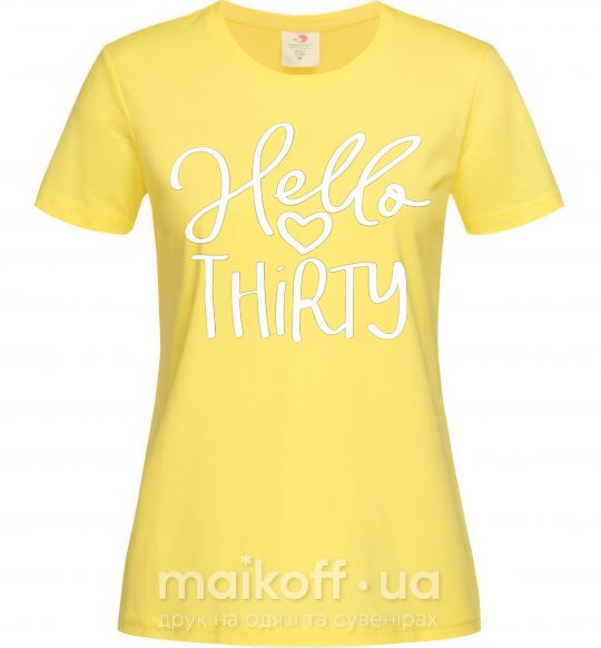 Жіноча футболка Hello thirty Лимонний фото