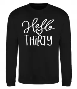 Свитшот Hello thirty Черный фото