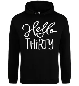Мужская толстовка (худи) Hello thirty Черный фото