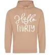 Мужская толстовка (худи) Hello thirty Песочный фото