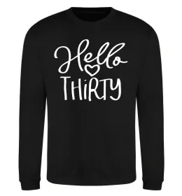 Світшот Hello thirty Чорний фото