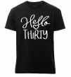 Мужская премиум футболка Hello thirty Черный фото