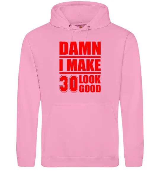 Мужская толстовка (худи) Damn i make 30 look good Розовый фото