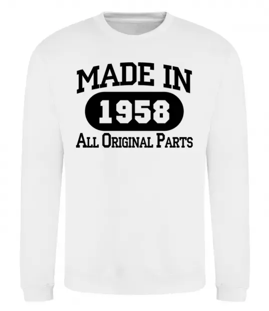 Свитшот Made in 1958 All Original Parts Белый фото