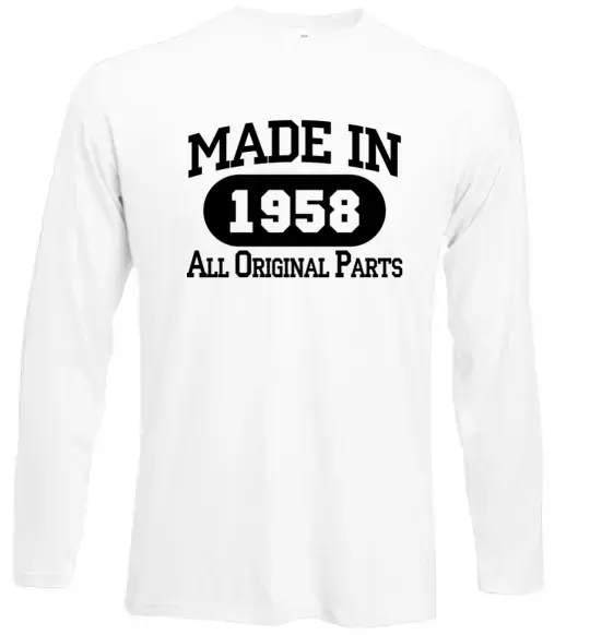 Лонгслив Made in 1958 All Original Parts Белый фото