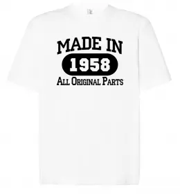 Футболка Оверсайз 60 birthday queen Белый фото