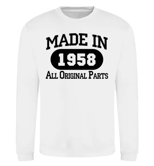 Свитшот Made in 1958 All Original Parts Белый фото