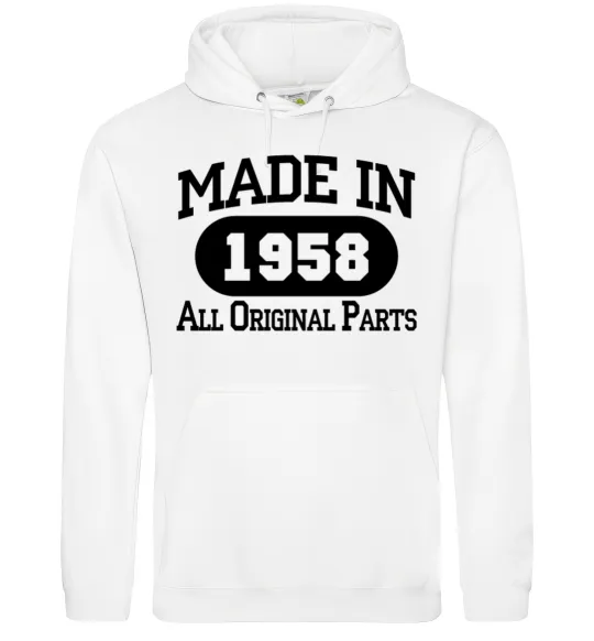 Чоловіча толстовка (худі) Made in 1958 All Original Parts Білий фото